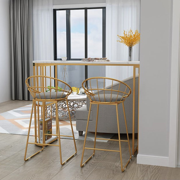 Mesa de comedor de barra de mármol glamoroso