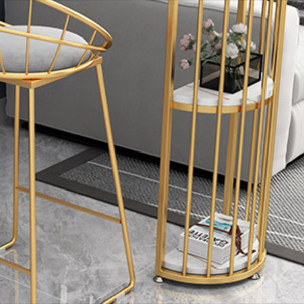 Mesa de comedor de barra de mármol glamoroso