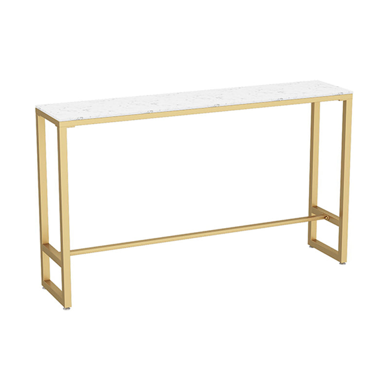 Mesa de barra de cóctel de mármol de estilo glamour de 42 pulgadas Mesa base de metal de altura