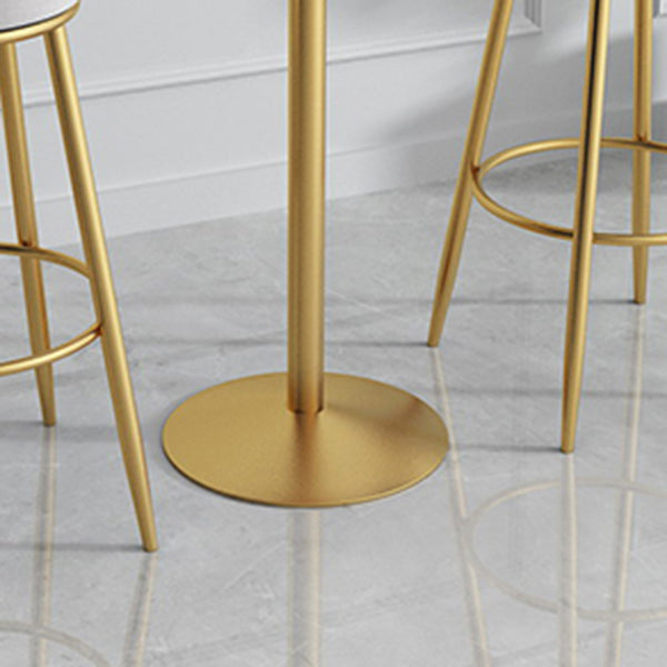 42-inch Height Cocktail Bar Table Modern Metal Base Bar Height Storage Table