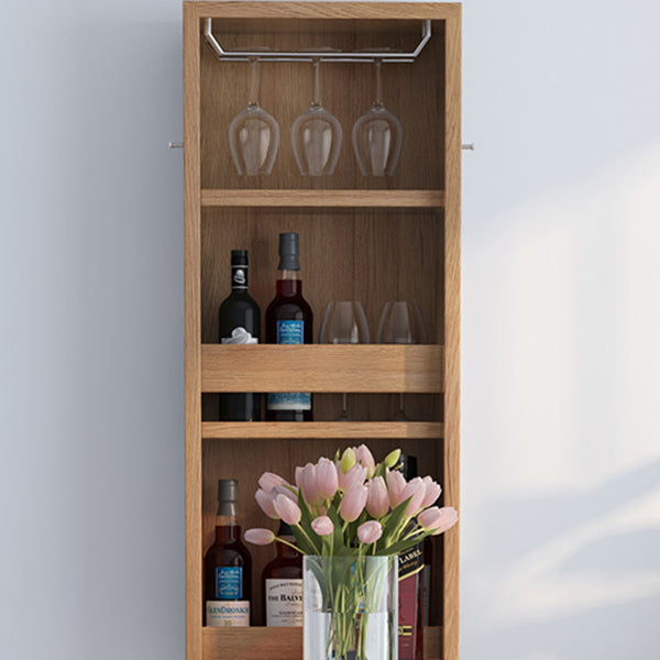 Tavolo da bar in legno in stile industriale e rettangolo naturale top bistro pieghevole