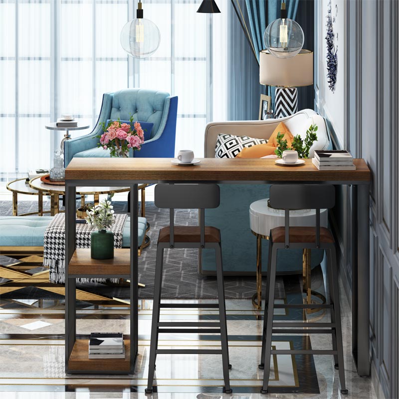 Recangle industriel Table à manger du bar intérieur