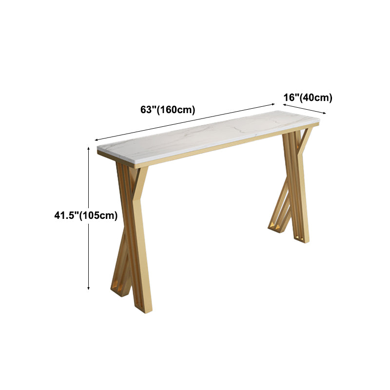 Table à manger à barres de bar à pierre blanche glam