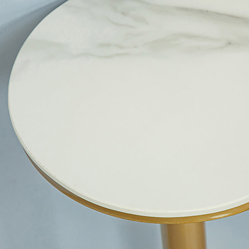 Table à manger à barre de pierre de pierre blanche glam