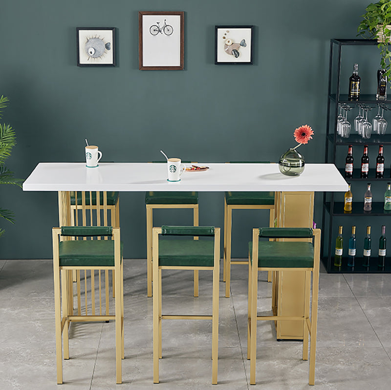 Table du comptoir supérieur en bois blanc avec table de barre de hauteur de 42 pouces