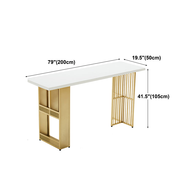 Table du comptoir supérieur en bois blanc avec table de barre de hauteur de 42 pouces
