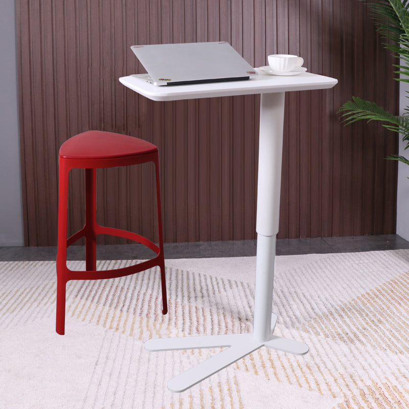 Industrial Metal Bar Table 23"x13" Rectangle Top Indoor Adjustable Height Bistro Table