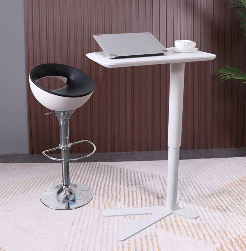 Industrial Metal Bar Table 23"x13" Rectangle Top Indoor Adjustable Height Bistro Table