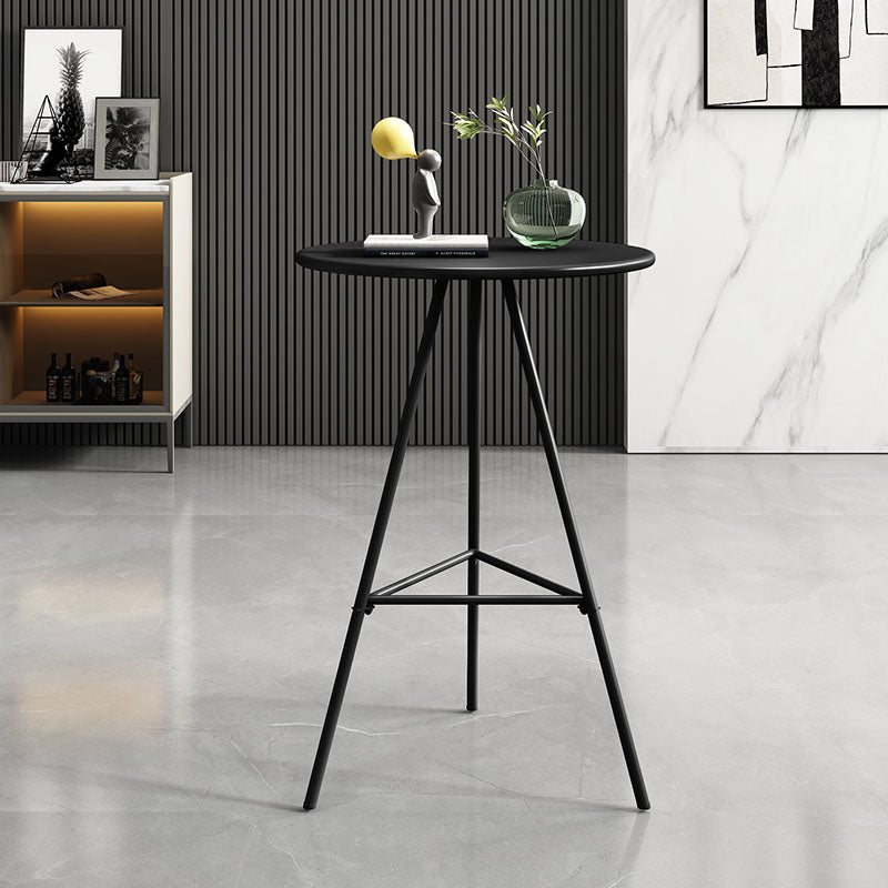 Tableau de bar en fer de style industriel 23.62 "Table intérieure ronde avec 3 jambes