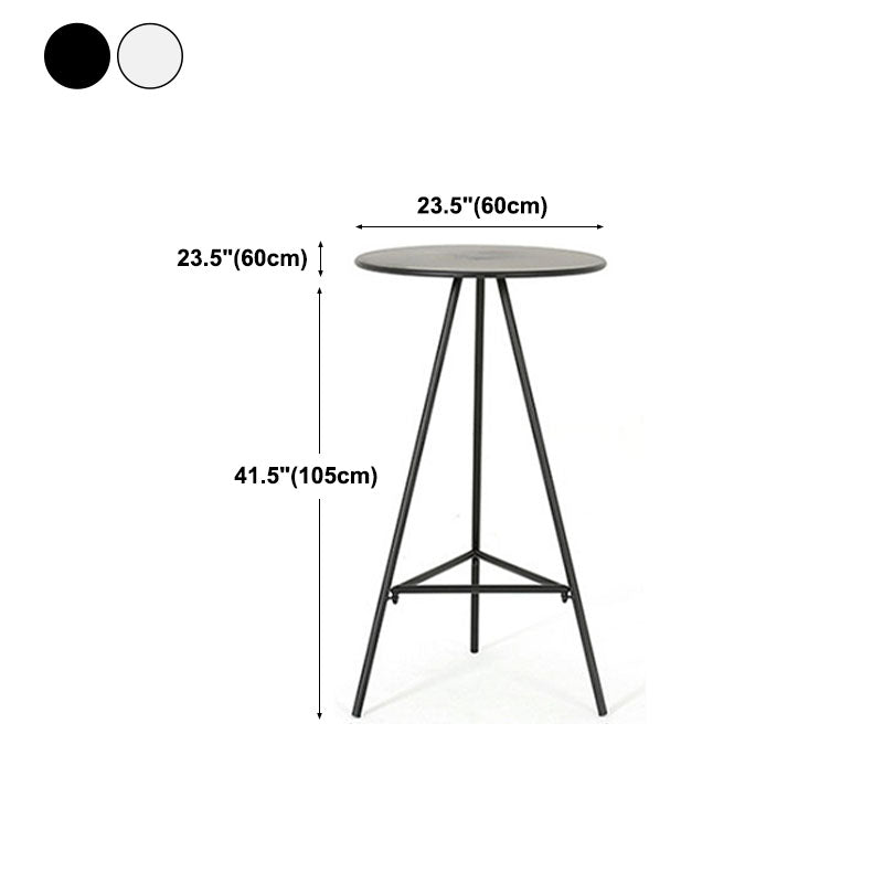 Tableau de bar en fer de style industriel 23.62 "Table intérieure ronde avec 3 jambes