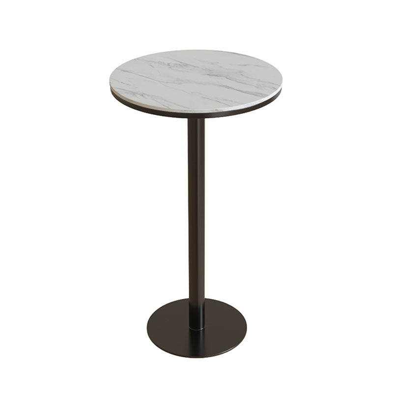Table de bar en métal industriel fausse marbre rond haut bistrot intérieur table - 23 "x41"