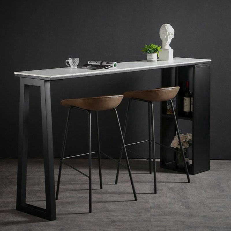 Table de bar à cocktail de 42 pouces de style industriel de base de barre de base de barre de barre de base