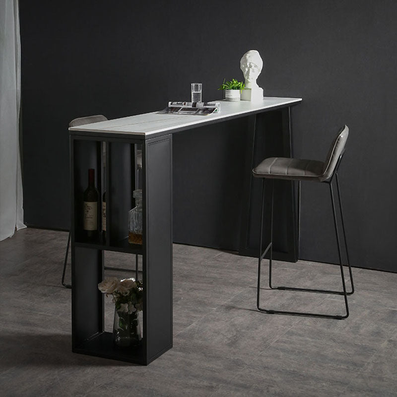 Tavolo da bar da cocktail di altezza da 42 pollici in stile industriale tavolo di conservazione della barra in metallo