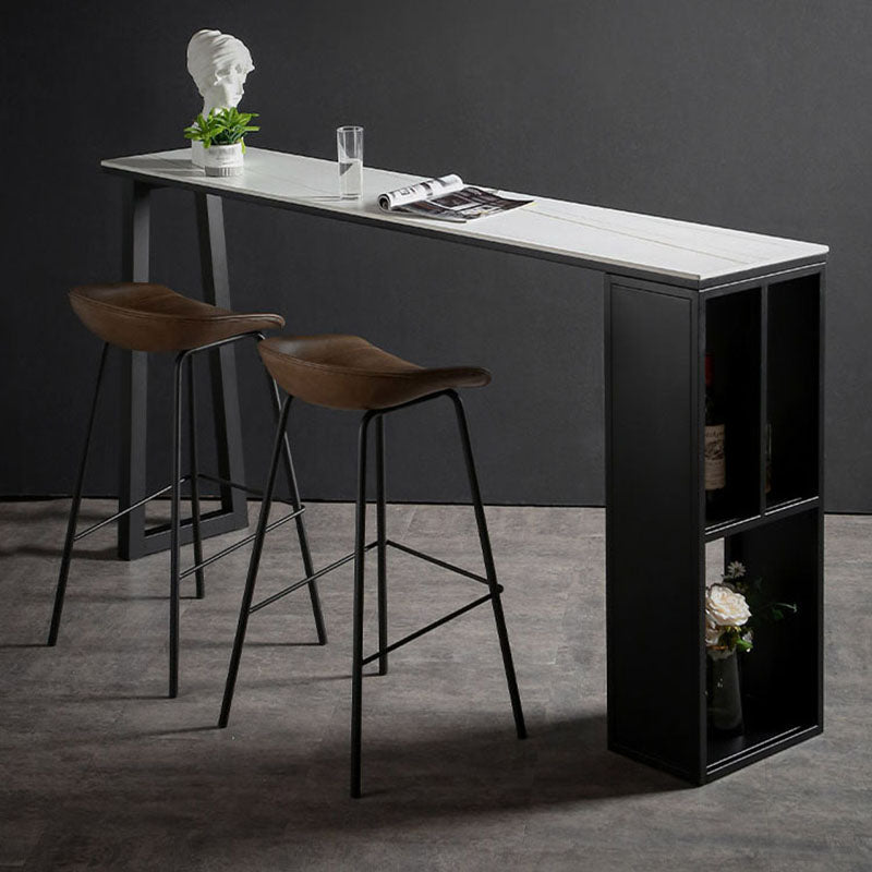 Tavolo da bar da cocktail di altezza da 42 pollici in stile industriale tavolo di conservazione della barra in metallo