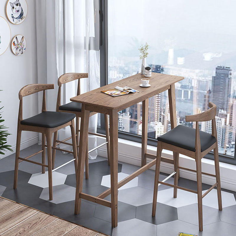 Table de bar en bois naturel de style industriel RECTANGE TOP INDOOR 41.34 "H TABLE DE BISTRO