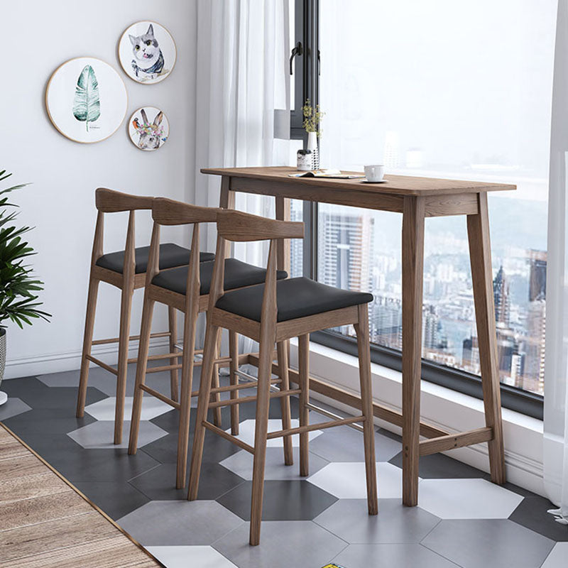 Table de bar en bois naturel de style industriel RECTANGE TOP INDOOR 41.34 "H TABLE DE BISTRO