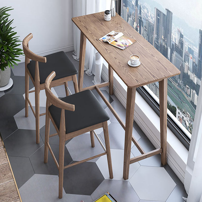 Table de bar en bois naturel de style industriel RECTANGE TOP INDOOR 41.34 "H TABLE DE BISTRO