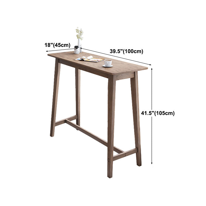 Table de bar en bois naturel de style industriel RECTANGE TOP INDOOR 41.34 "H TABLE DE BISTRO