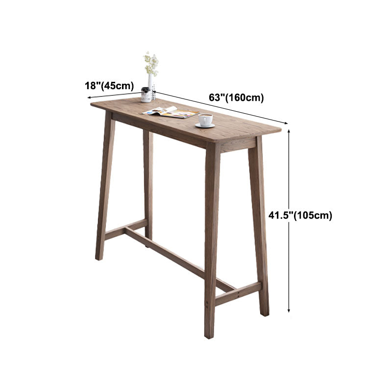 Table de bar en bois naturel de style industriel RECTANGE TOP INDOOR 41.34 "H TABLE DE BISTRO