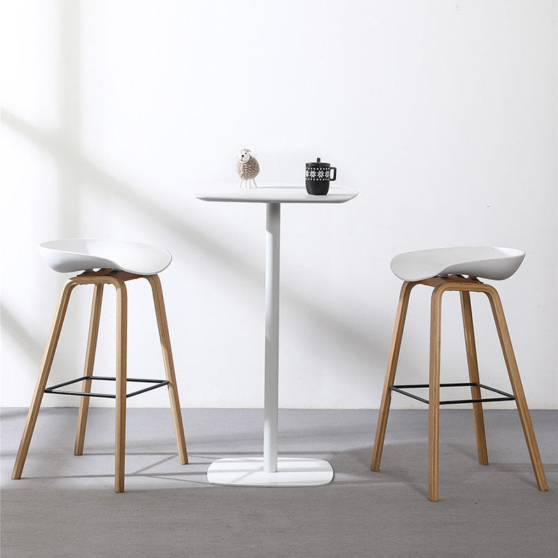 Table de bar de style industriel en bois et en métal table de pub - 41 "h x 24" w