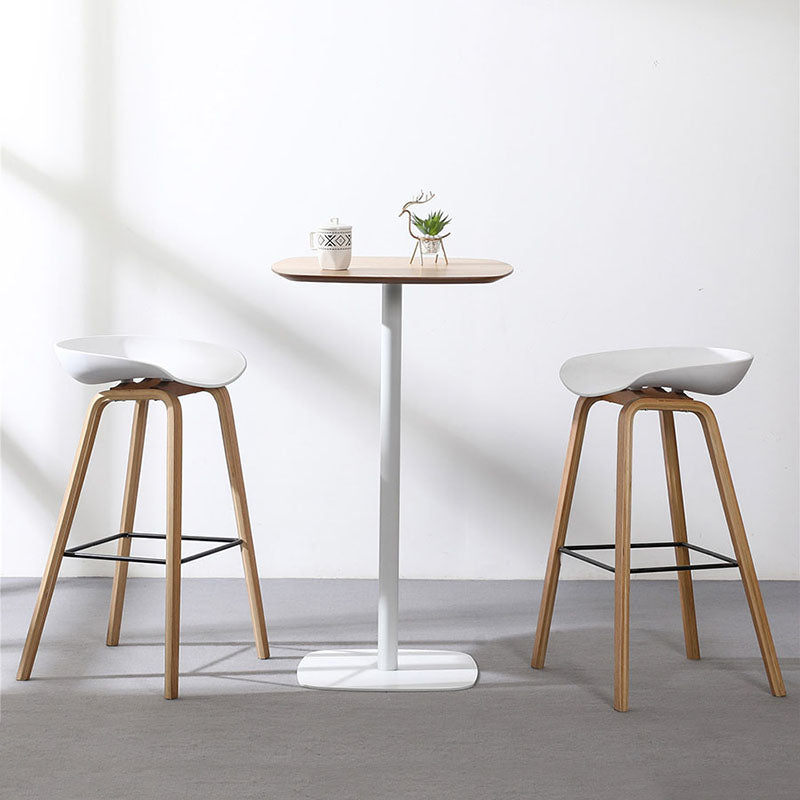 Table de bar de style industriel en bois et en métal table de pub - 41 "h x 24" w