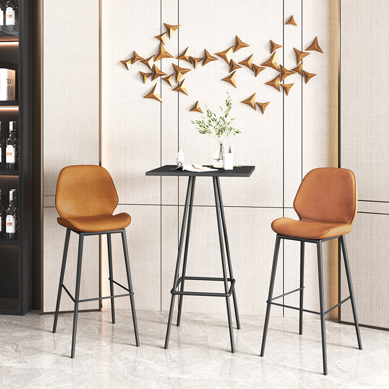 Industrial Style Iron Bar Table Square Top Indoor 4 Legs Bistro Table - 23"W x 41"H