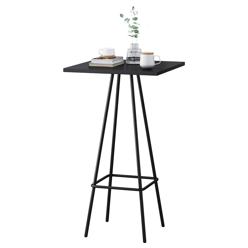 Industrial Style Iron Bar Table Square Top Indoor 4 Legs Bistro Table - 23"W x 41"H