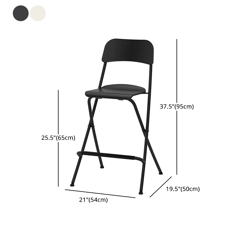 Wood Folding Bar & Counter Stool Modern Low Back Footrest Indoor Bar Stool
