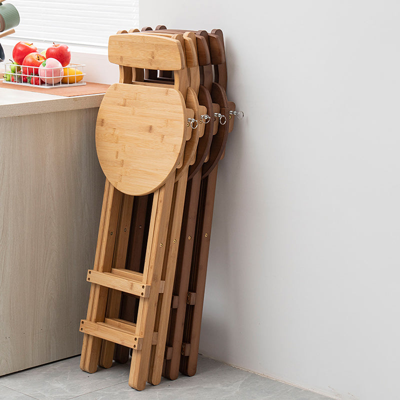Contemporary Folding Counter Bar Stool Armless Wood Bar Stool with Footrest