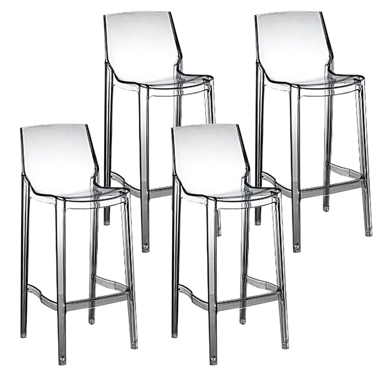 Taburete contemporáneo de la barra de la barra sin brazo Taburete de barra baja con reposapiés (juego de 4)