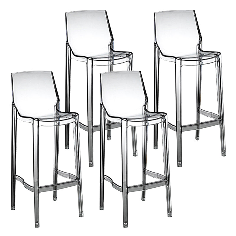 Taburete contemporáneo de la barra de la barra sin brazo Taburete de barra baja con reposapiés (juego de 4)