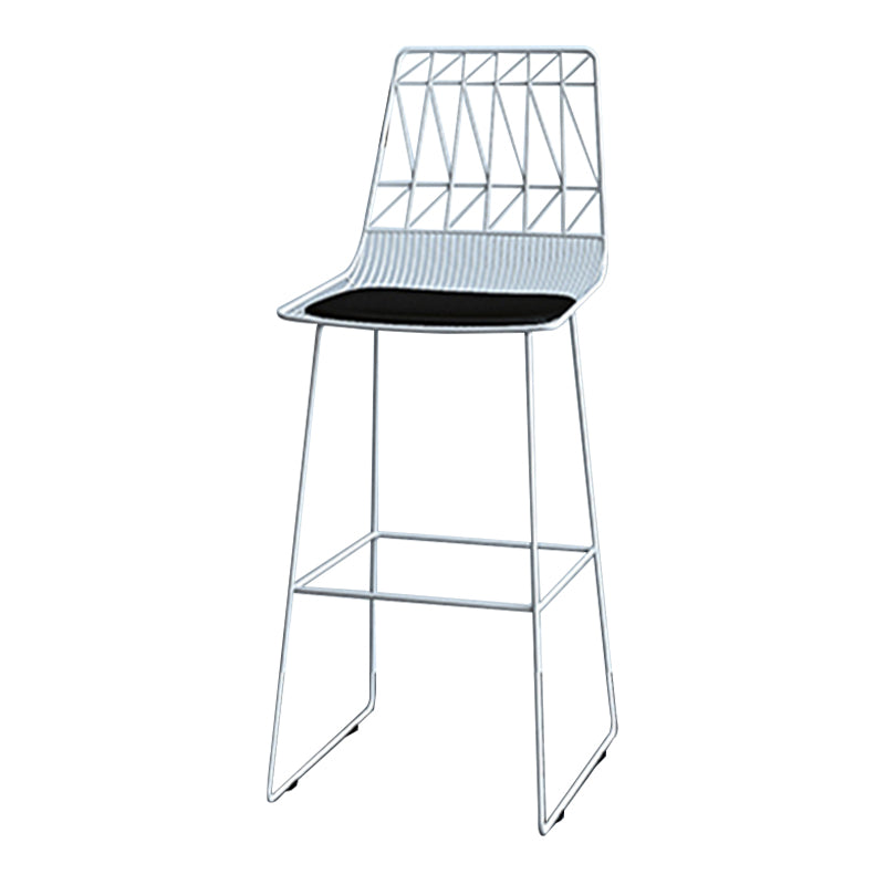 Taburete moderno de la barra de mostrador Taburete de barra de cuero sin brazo con reposapiés