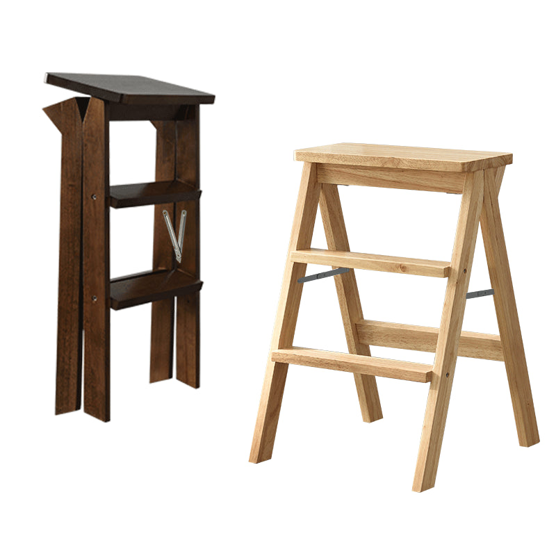 Taburete de bar rectangular apilable, taburete de bar de madera moderno sin brazos con reposapiés