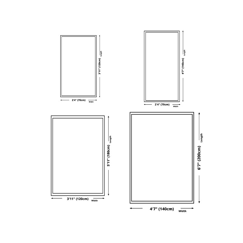 Lichtgekleurd bloktapijt Minimalistisch gebiedtapijt Antislip achterkant binnentapijt voor slaapkamer