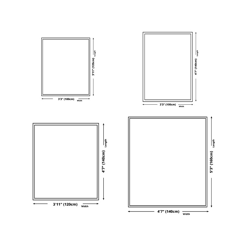 Lichtgekleurd bloktapijt Minimalistisch gebiedtapijt Antislip achterkant binnentapijt voor slaapkamer
