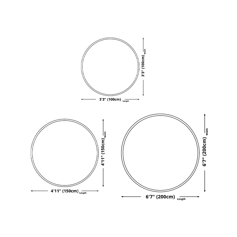 Simplicity Area Rug Abstract Round Rug Polyester Washable Rug for Home Decor