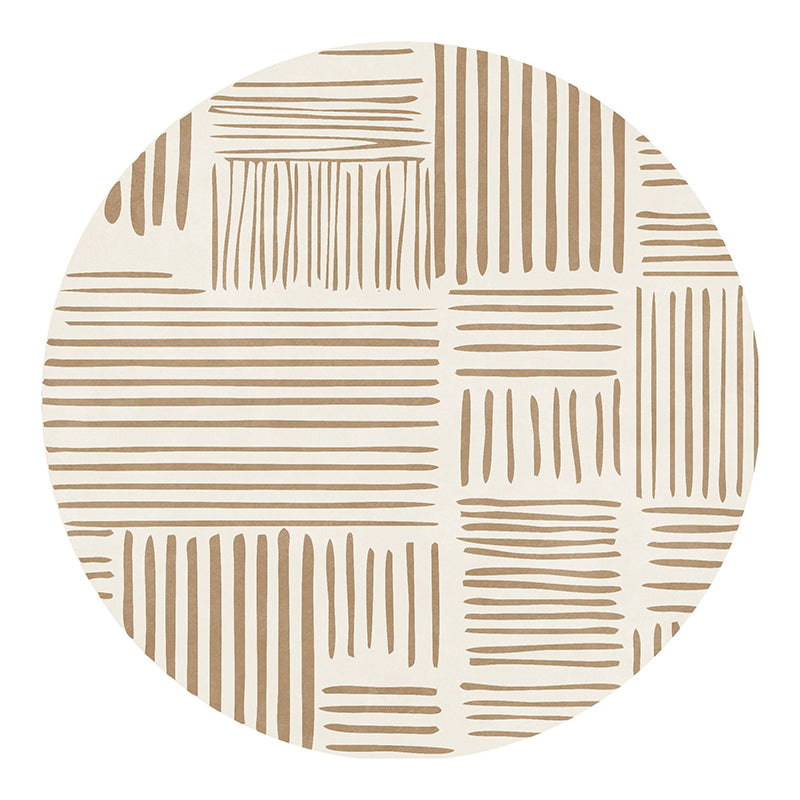 Beige Rug Polyster Area Carpet Non-Slip Backing Easy Care Indoor Rug for Home Decor