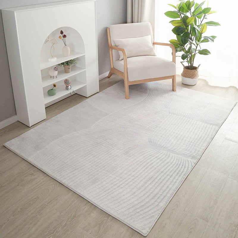 Area Rug Minimalist Carpet Polyester Anti-Slip Backing Rug for Sitting Room