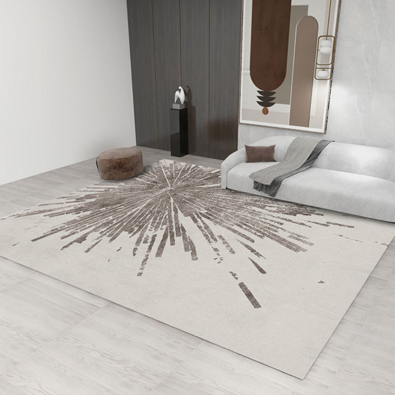 Area Rug Minimalist Carpet Polyester Anti-Slip Backing Rug for Sitting Room