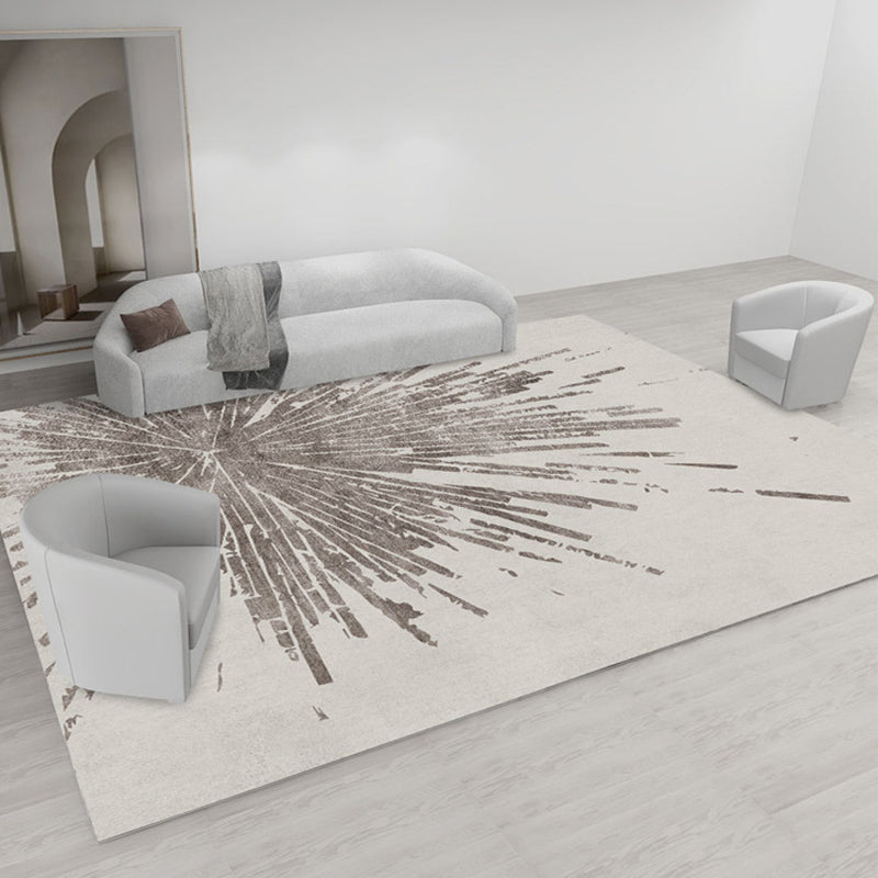 Area Rug Minimalist Carpet Polyester Anti-Slip Backing Rug for Sitting Room