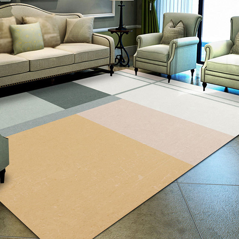 Light Pink Nordic Rug Polyester Pattern Rug Washable Rug for Home Decor