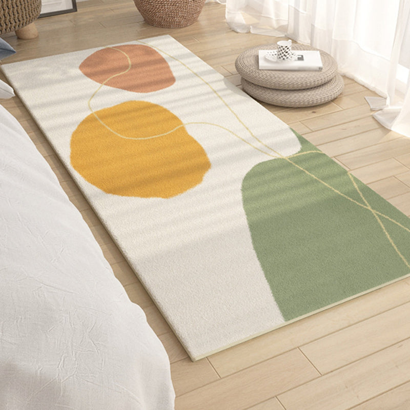 Alfombra moderna de color rosa claro alfombra de área de color poliéster poliéster alfombra lavable para sala de estar