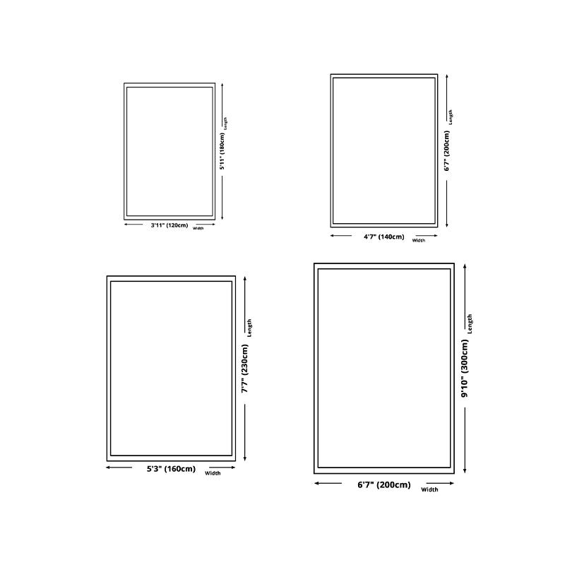 Light Brown Line Rug Polyester Simple Rug Non-Slip Backing Rug for Home Decor