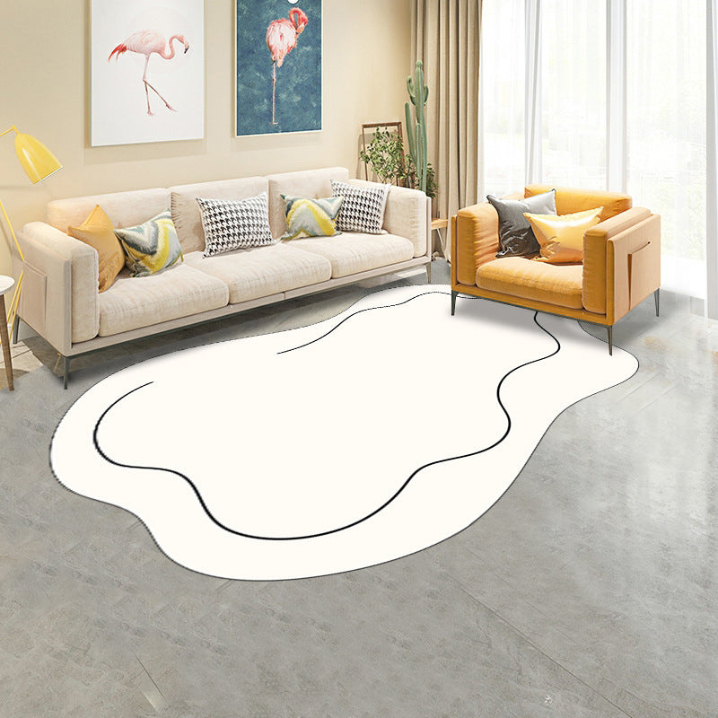 Lichtgroene kleurblokklaap polyester eenvoudig vloerkleurbestendig vloerkleed voor woningdecoratie