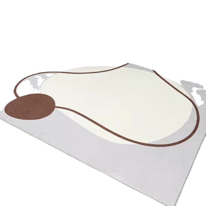 Modern Living Room Rug Polyester Washable Rug Pet Friendly Non-Slip Carpet for Living Room