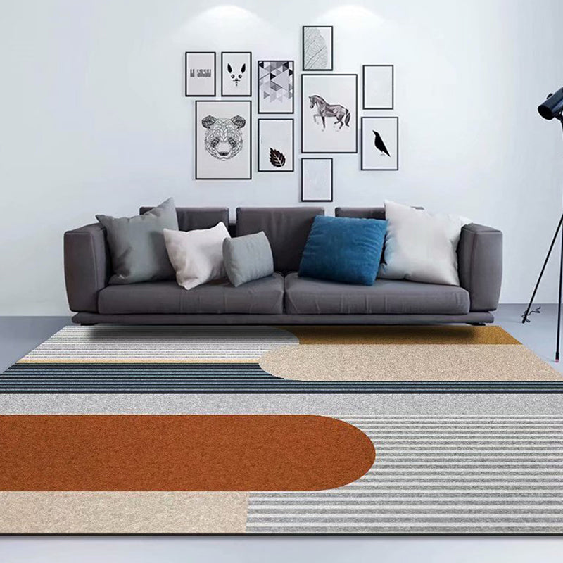 Modern Geometric Pattern Rug Creative Carpet Polyester Rug for Home Decoration