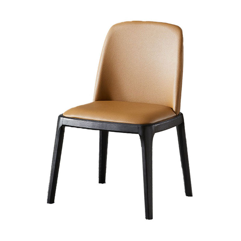Silla auxiliar industrial para interiores, silla de comedor tapizada de madera con respaldo macizo (juego de 2)