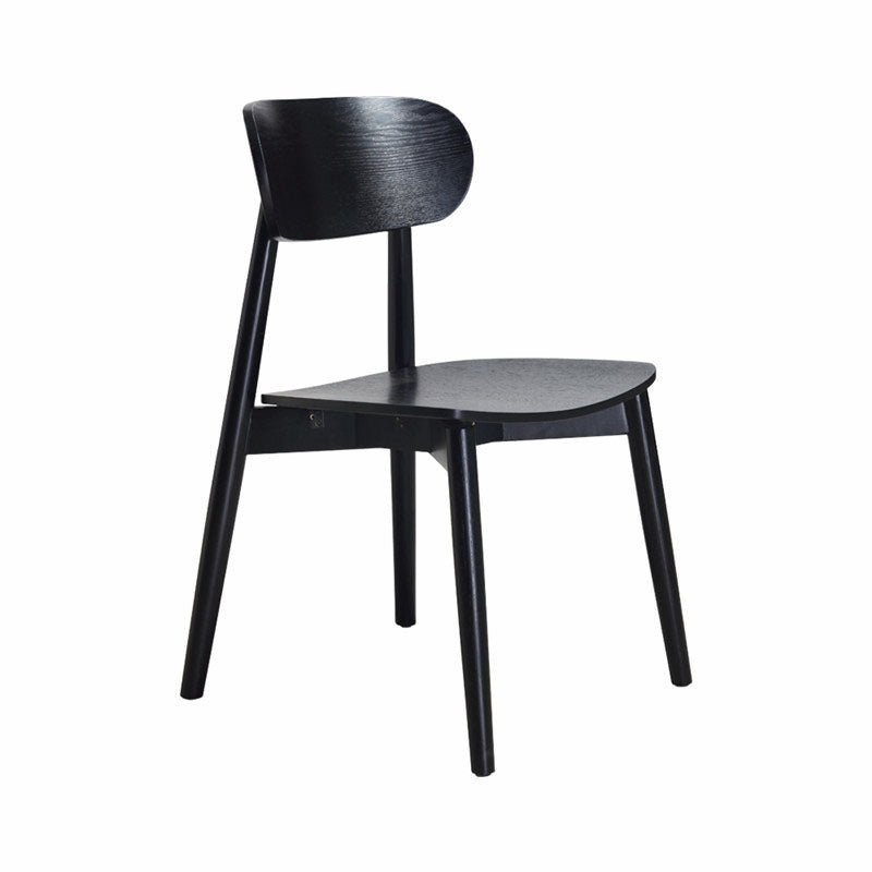 Sillas de comedor de madera estilo moderno Silla auxiliar de comedor con respaldo abierto (juego de 2)