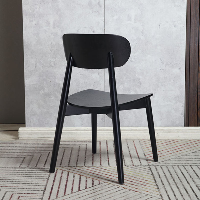 Sillas de comedor de madera estilo moderno Silla auxiliar de comedor con respaldo abierto (juego de 2)