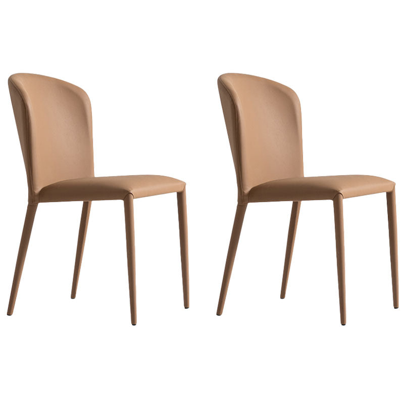 Silla lateral de comedor industrial de metal Silla lateral con respaldo de orejas para comedor (juego de 2)